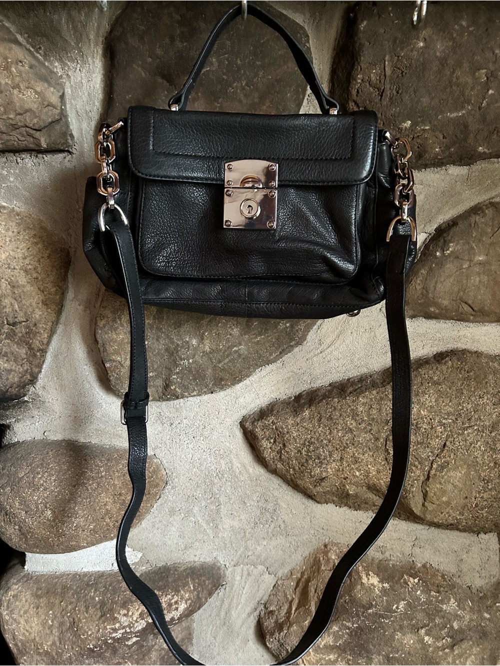 Danier Black Leather Crossbody handbag